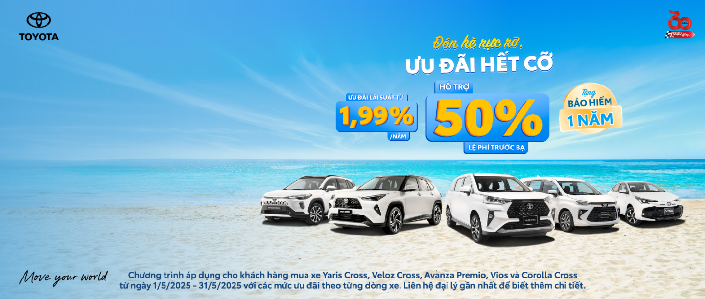 Toyota Quận 7 – Toyota Phú Mỹ Hưng Chương trình khuyến mãi Tháng 05/2025