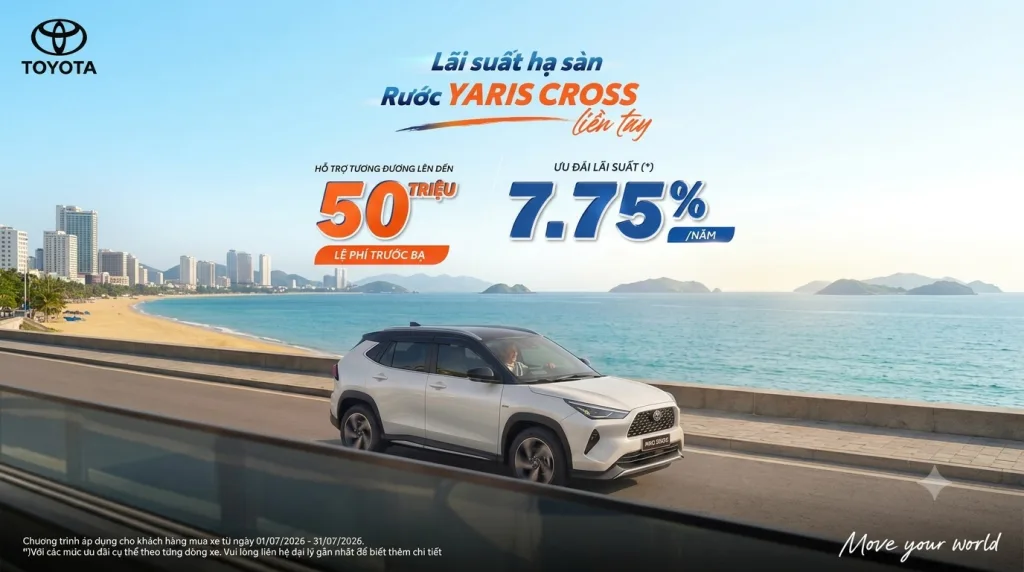 L&Atilde;I SUẤT HẠ S&Agrave;N - RƯỚC YARIS CROSS LIỀN TAY